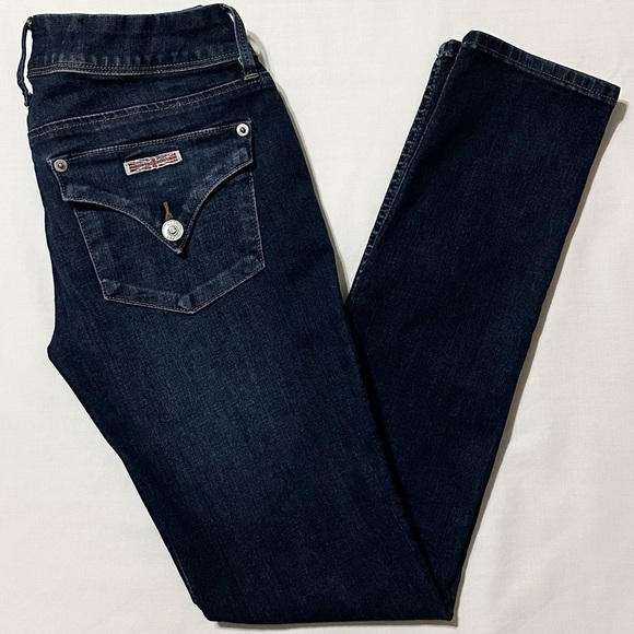 Hudson Collin Flap Skinny Jeans, Lowrise Dark Stretch Denim, Like New - 24 - Picture 14 of 16